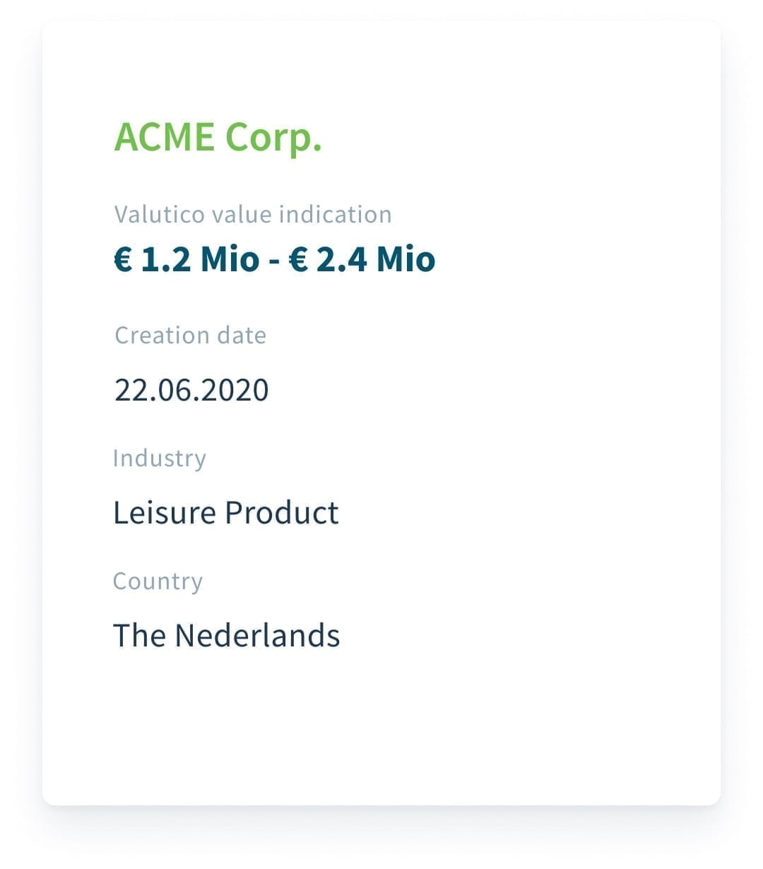 Get to a valuation in 10 minutes