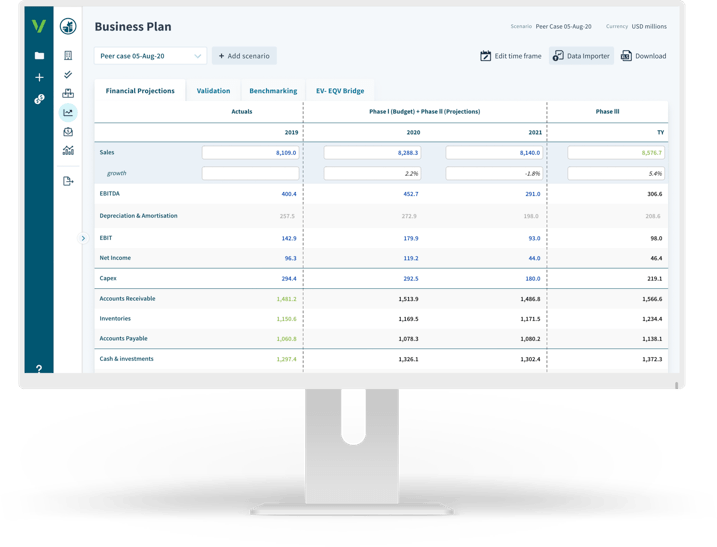 Valutico screenshot on a desktop