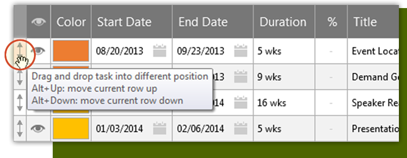Allow you to drag and drop